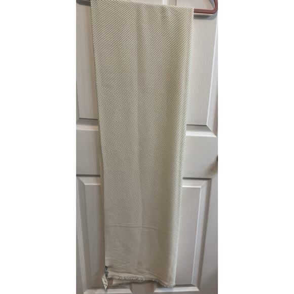 Kim Rogers Ivory Winter Knit Scarf Shawl Wrap 100% Polyester 84” X 25” New - Picture 1 of 7